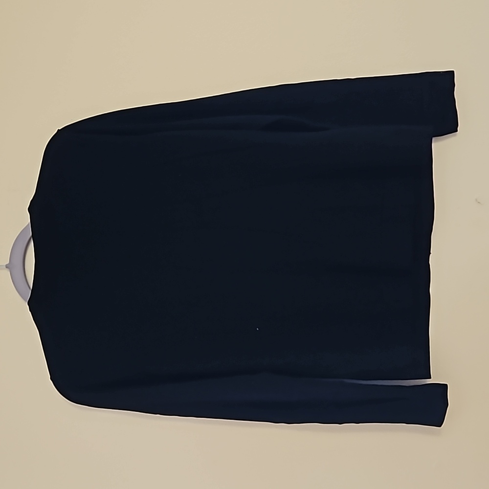 August Silk Woman's Silk Black Long-Sleeve Black Button-up Cardigan. Sz: M - Picture 3 of 7